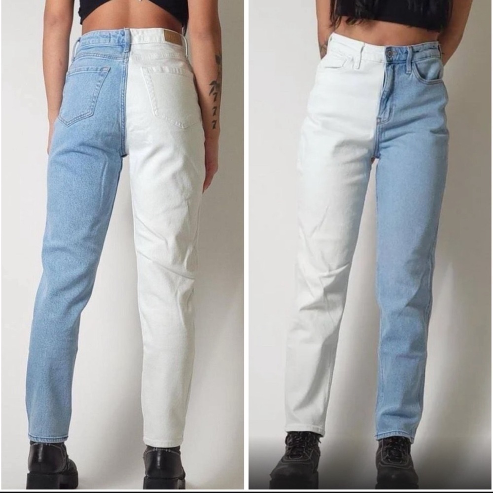 Hollister NWT 2 Toned Ultra High Rise Mom Jean Size 5